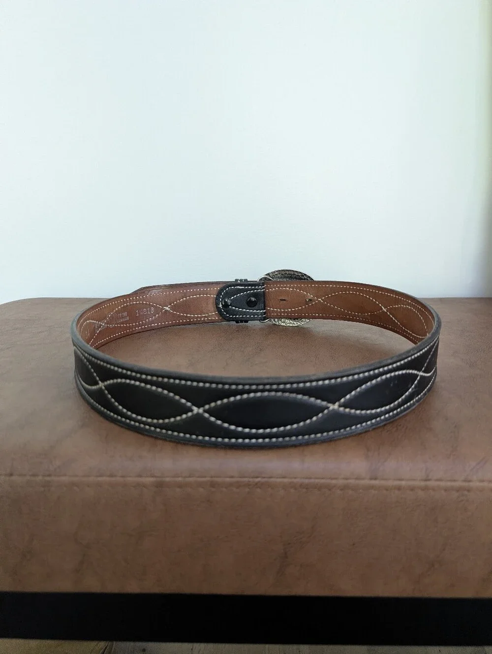 Indian Chief Herford Leather embroidered western belt